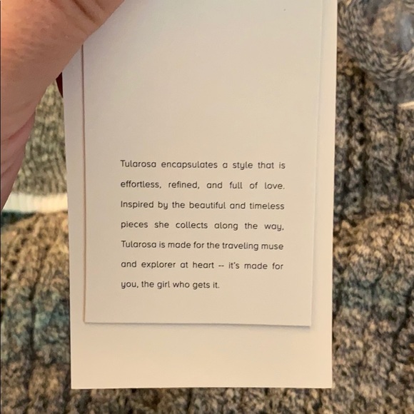 Tularosa Allison off the shoulder cable knit crochet sweater dress XS Gray NWT - Picture 6 of 10